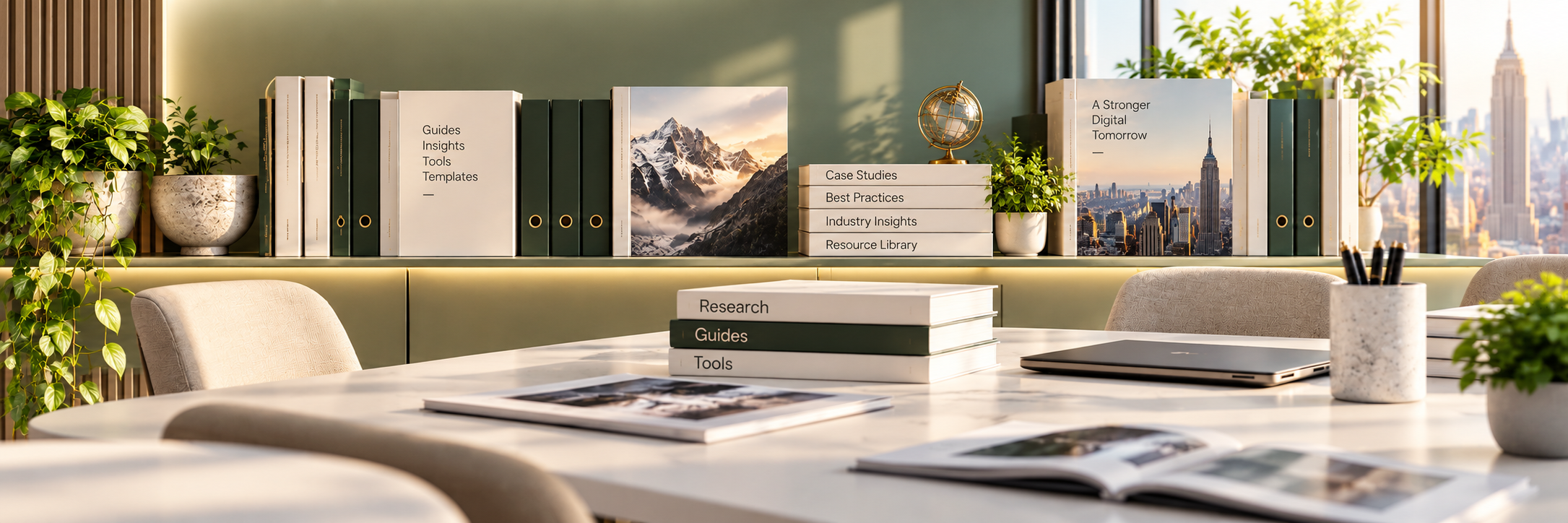 Workspace with social media resources